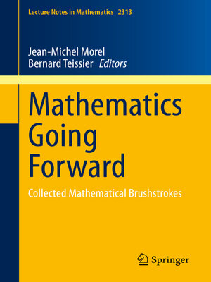 cover image of Mathematics Going Forward